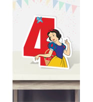 Pamuk Prenses Temalı Ayaklı Rakam Panosu - 4 Yaş (40 cm)