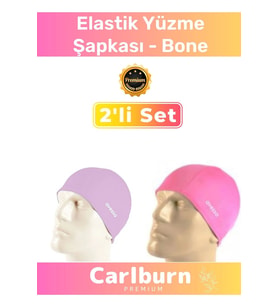 Özel Üretim Su Geçirmez Silikon Yüzücü Havuz Deniz Bonesi Elastik Yüzme Şapkası 2'li Set