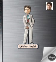 Kişiye Özel Erkek Ahşap Magnet -13
