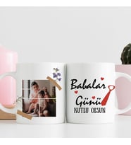 Babalara Özel Tasarımlı Fotoğraflı Kupa Bardak – Kişiye Özel Anlamlı Hediye