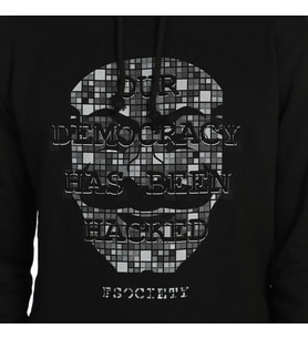 Bant Giyim - Mr Robot Siyah Kapşonlu Erkek Sweatshirt Hoodie