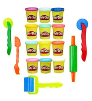 Oyun Hamuru 12 Renk Merdane Kesicili Set Play Doh Oyun Hamuru Seti 12 Renk Merdane Kesici (Karışık)