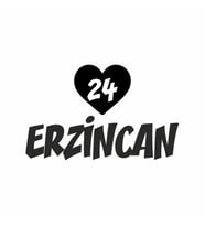Kalpli 24 Erzincan Araba Sticker siyah 20x15 CM (Siyah)