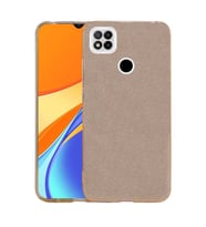 Xiaomi Redmi 9C Kılıf Simli Parlak Shining Kapak (Gold)