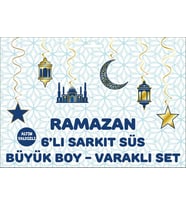 SÜS SARKIT RAMAZAN FİGÜR BÜYÜK VARAKLI 6'LI 1 SET