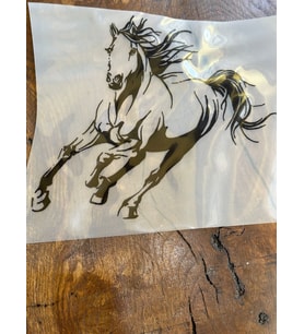ÜTÜ İLE YAPIŞAN AT TİŞÖRT TRANSFER BASKI ARMA 24X20 CM
