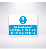 İşe Başlamadan Önce Makinaların Kusursuz Olduğundan Emin Olun 21x28 Arkası Yapışkanlı Levha
