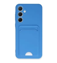 Samsung Galaxy A35 5g Kılıf Kelvin Kartvizitli Silikon - Mavi