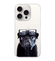 PrintiFy Apple  iPhone 15 Pro Max ile Uyumlu 1mm Slim Fit Köpek 3 050f Baskılı Şeffaf  Kılıf