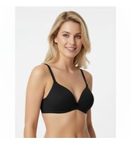 Kadın Balensiz Pamuklu Beyaz Renk Soft Bra Sütyen BB2102 (Siyah)