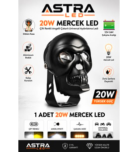 1 Adet Siyah Kuru Kafa Atv Utv Scooter Motosiklet LED Spot Far Sürüş Sis Gidon Lambası