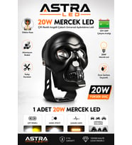 1 Adet Siyah Kuru Kafa Atv Utv Scooter Motosiklet LED Spot Far Sürüş Sis Gidon Lambası