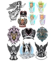 Melek Sticker Set 13 Parça Telefon, Tablet, Defter, Laptop Sticker