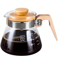 Kahve Sürahisi Ahşap Sap - 600 ml, (VCWN-60)