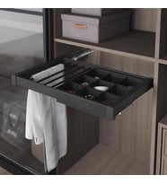 Antrasit Gizli Blum Tandem Raylı Frenli Aksesuar Çekmeceli Pantolonluk S6705-6706