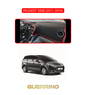 PEUGEOT 5008 (2011-2014)TORPİDO KORUMA HALISI KIRMIZI KENAR