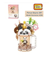 VAGONLIFE LOZ 4206 PANDA AYI DONDURMA KUPASI 297 PARÇA BLOCK OYUNCAK 6+