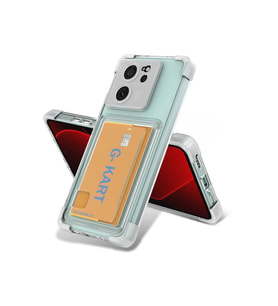 Xiaomi Mi 13T - Mi 13T Pro Uyumlu Kılıf Airbag Tasarımlı Şeffaf Kartlıklı G-Kart Kapak