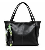 Kadın Fularlı Fermuarlı Kapamalı Shopper El Ve Omuz Çantası