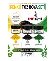 3'lü Set Premium Parafin Soya Wax Toz Mum Boyası Hobi Seti - 5 cc (Sarı, Siyah, Yeşil) BKFAB3SRSY5G