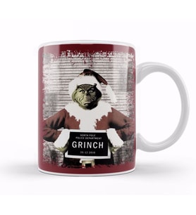 The Grinch Christmas Mugshot Kupa Bardak Porselen