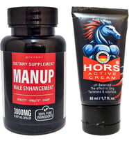 Manup Erkeklere Gel Formunda 30 Lu Özel Enine Boyuna Şekillendirici + Hors Cream 50 Ml Erkek Katıla