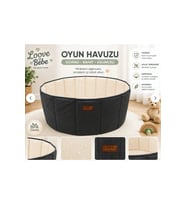 Oyun top Havuzu 90 cm yükseklik 35 cm Oyuncak Oyun Alanı Silinebilir Kumaş — GRİ YEŞİL 25 TOPLU