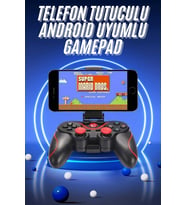 Joystik Gamepad Bluetooth Telefon Tutucu Oyun Kolu Telefon Android Uyumlu