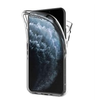 Apple İphone 11 Pro (5,8’’) 360 Kılıf Silikon Şeffaf Ön Arka