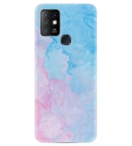 INFINIX Hot 10 Kılıf Resimli Silikon Kılıf Pink Blue Abstract 1385