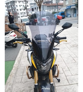 MOTOCAM Bajaj Dominar 250 Ön Cam 2017-2026 Model 58cm Füme Renkli 4mm