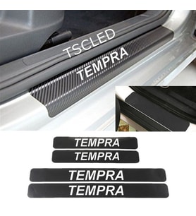Tempra Karbon Kapı Eşiği Kaplama Sticker Yapıştırma (4 Adet) zz63