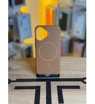 İPhone 16 Uyumlu MagSafe Özellikli Premium Deri Görünümlü Kılıf (Kahverengi)