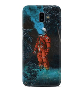 Samsung J6 Plus J7 Prime J7 Pro M20 Kılıf Desenli Silikon Astronot Smoke 1769