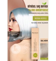 Renna AMONYAKSIZ Bitkisel Yıpranmış Saçlar İçin Saç Boyası SILVER 60ml