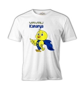 Aile - Yavru Kanarya Beyaz Erkek Tshirt