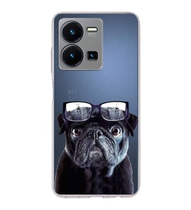 PrintiFy Vivo Y35 ile Uyumlu Köpek 3 Kamera Korumalı Şeffaf Kılıf