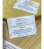 Eticaret Teşekkür Kartı 5x7 cm 100 Adet