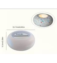 SİLİKON KALIP TAŞ TOZU PARAFİN İTHAL DEKORATİF ELIPS TEALIGHT MUMLUK KALIBI EPOKSİ HB120-0183 (Beyaz)