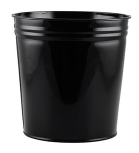 Mas Çöp Kovası Siyah 10 Litre Metal Çöp Kovası