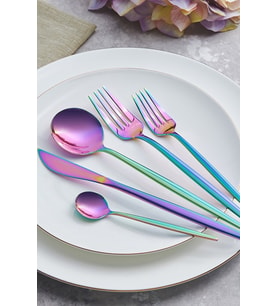 Orion Rainbow 30 Parça 6 Kişilik Çatal Kaşık Bıçak Seti (Çok Renkli)
