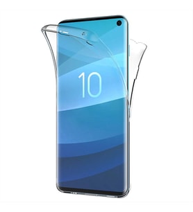Samsung Galaxy S10 360 Derece Kılıf Şeffaf Silikon Ön Arka