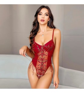 NIGHTLIGHT 3584 EROTİK BABYDOOL BORDO L-XL
