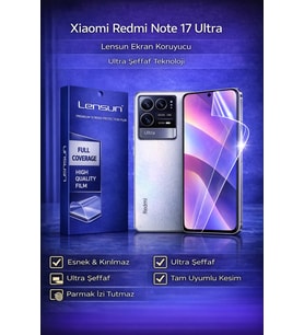 Xiaomi Redmi Note 17 Ultra Lensun Ultra Şeffaf Esnek Ekran Koruyucu Film