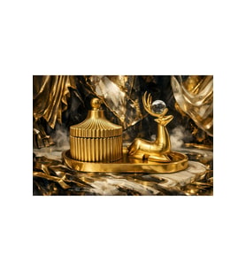 Gold Altın Tasarım Beton Seti Hediyelik Ev Dekorasyonu