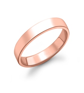 6 mm Klasik Rose Kaplama Düz Gümüş Yüzük