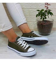 Fiyra 554 Haki Kısa Unisex Sneaker Keten Spor Ayakkabı