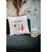 Kadın Doğum Uzmanı Kupa Bardak ve Yastık Set 001 (Beyaz)