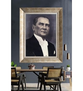 Gümüş Çerçeveli Atatürk Tablo ds146