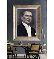 Gümüş Çerçeveli Atatürk Tablo ds146